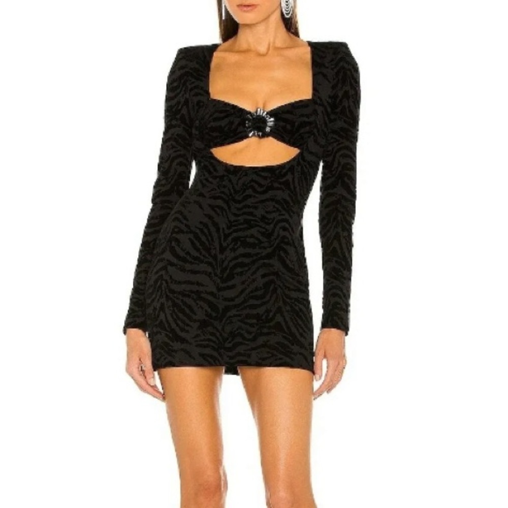 Dundas X Revolve Ramon mini dress black tiger​ size large